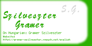 szilveszter gramer business card